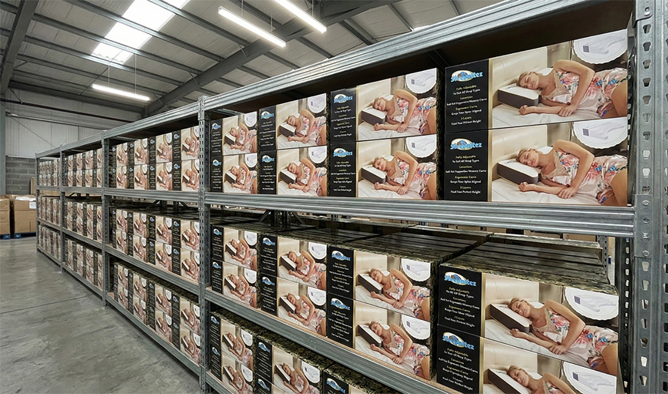 Snuggle Pillows in warehouse